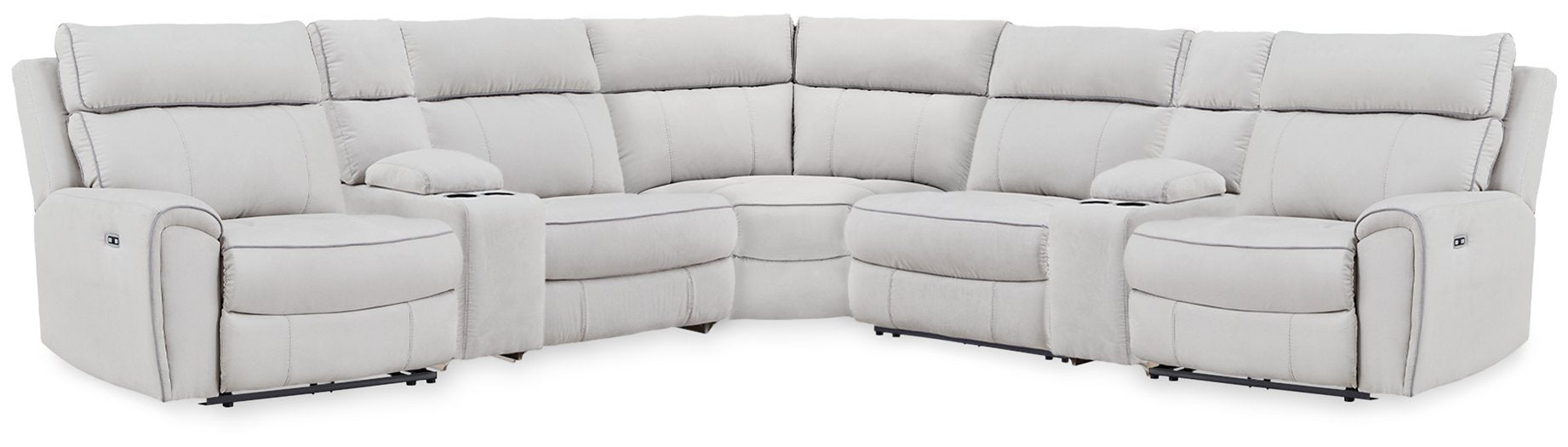 Social Pointe Reclining Sectional with Storage Consoles - Peak Furniture (CO) 