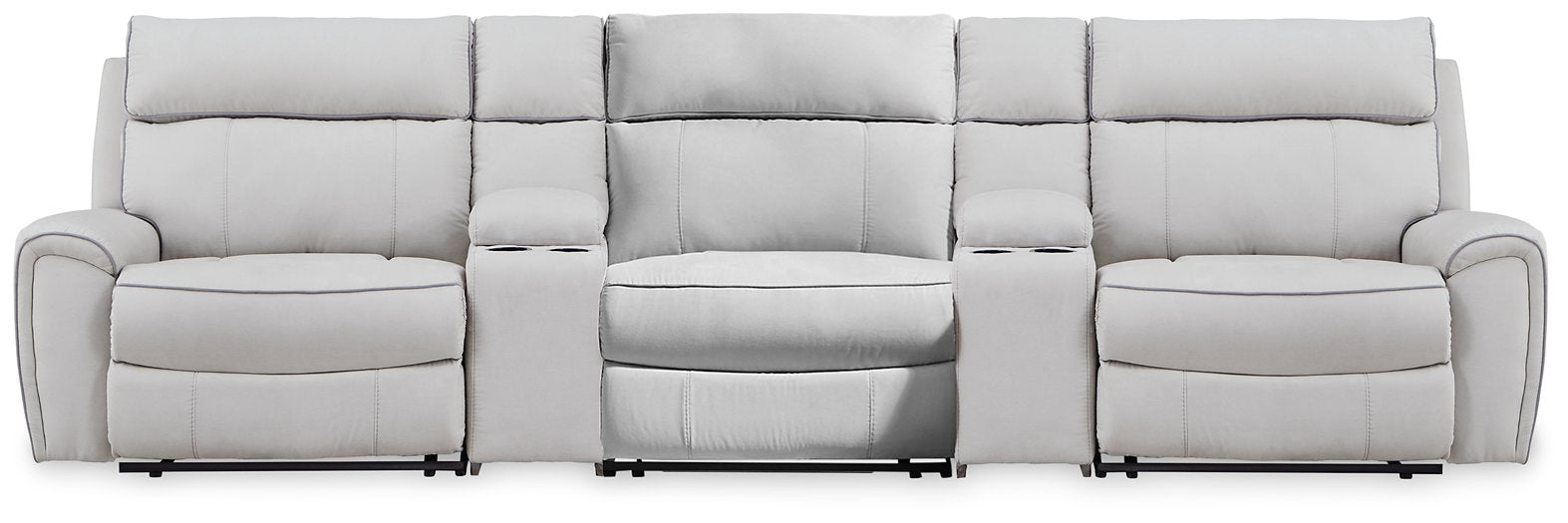 Social Pointe Reclining Sectional with Storage Consoles - Peak Furniture (CO) 