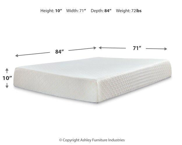 10 Inch Chime Memory Foam Mattress Set - Peak Furniture (CO) 