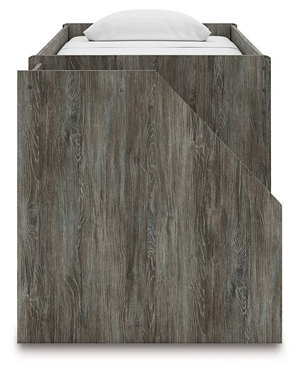 Frandern Loft Bed with Bookcase and Drawer Storage - Peak Furniture (CO) 